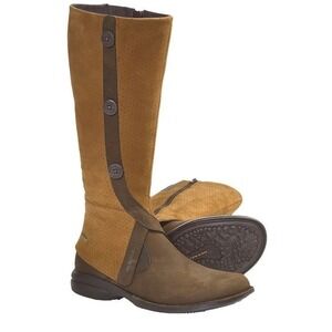 Merrell Womens Cinnamon Captiva High Riding Boots Sz 7 Tan Brown Equestrian FLAW
